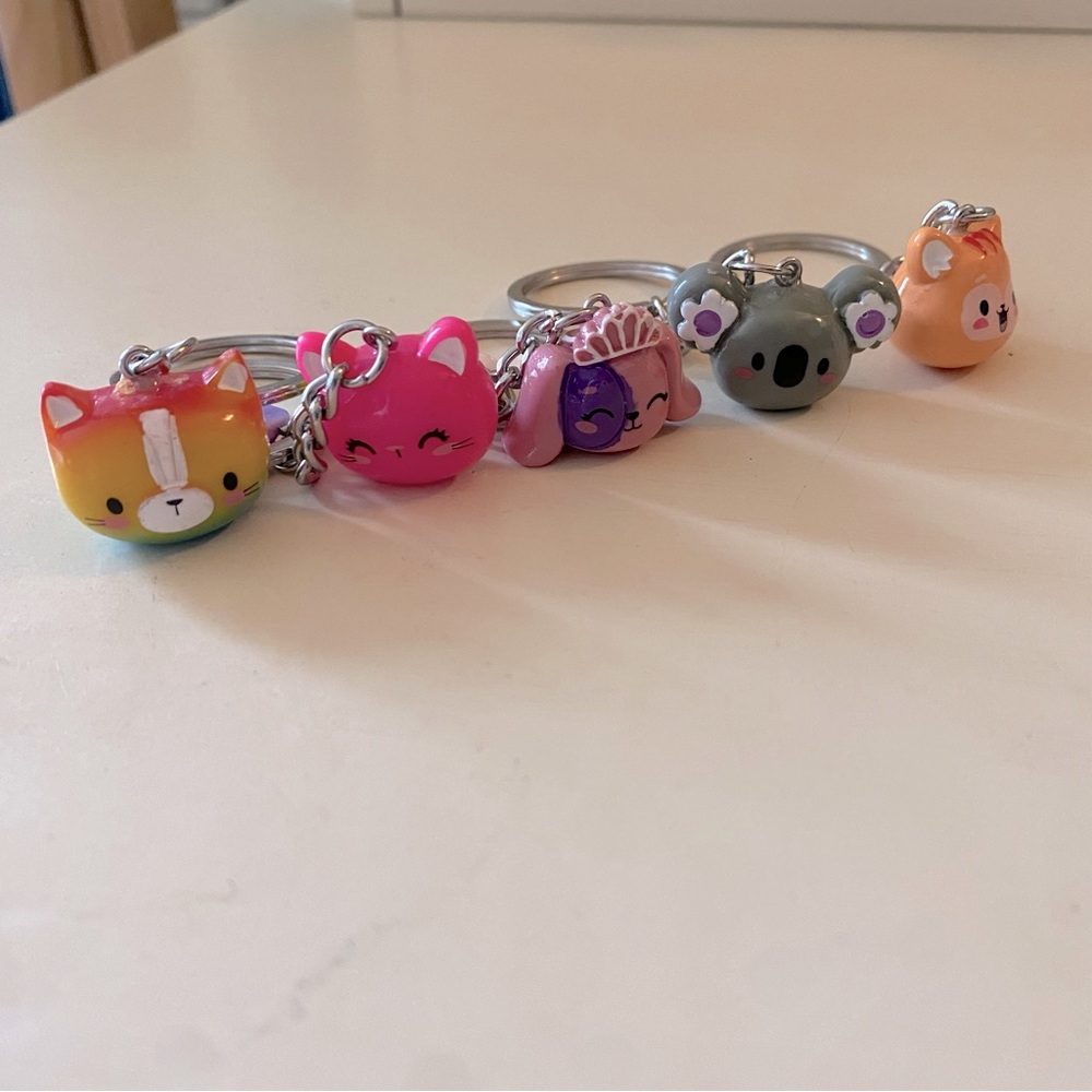Cute Collection of Five Small Animal Keyrings